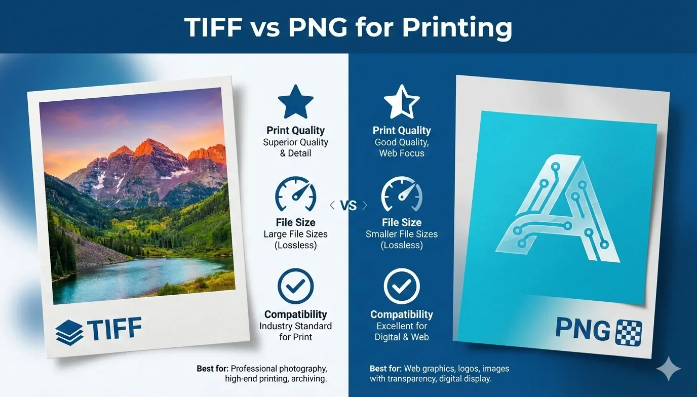 TIFF vs PNG for Printing | Which Is Better for Print Qualit