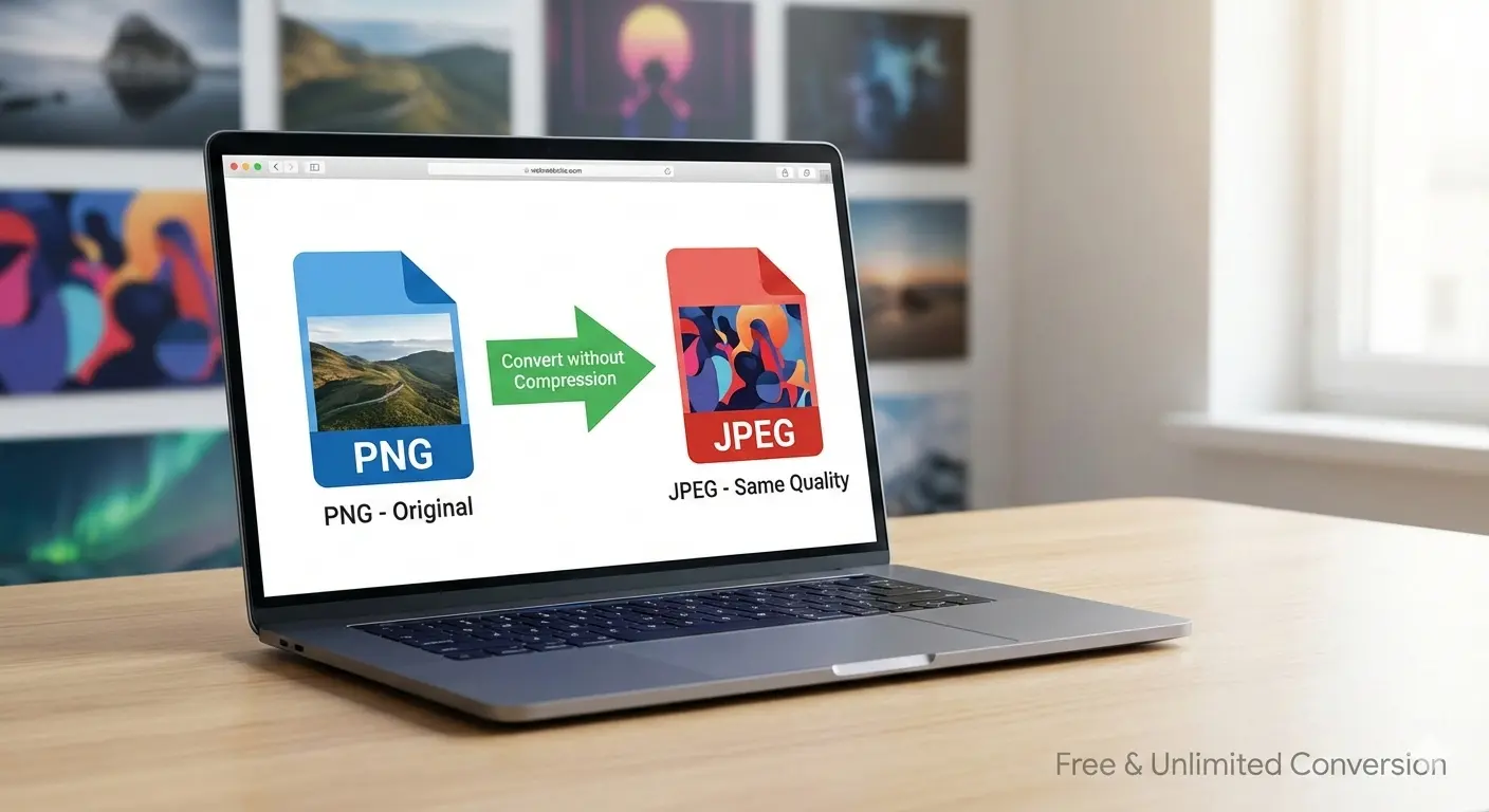 Free PNG to JPEG Converter Without Compression | No Limits