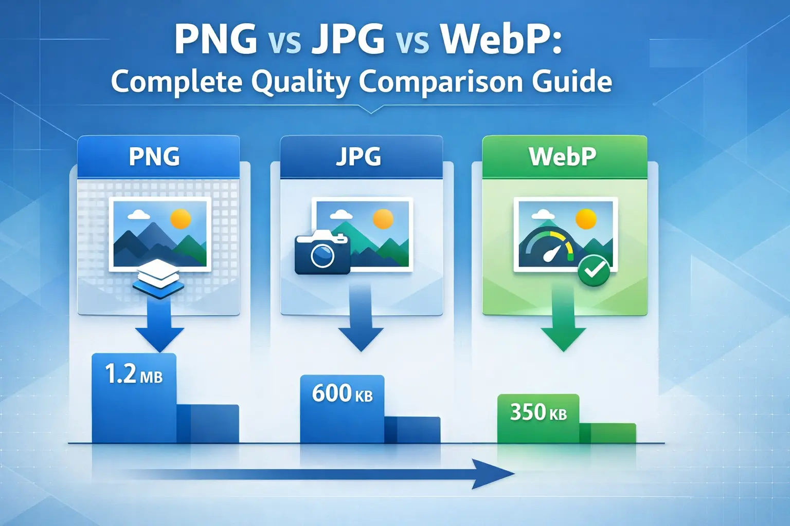 PNG vs JPG vs WebP Quality – Complete Comparison Guide