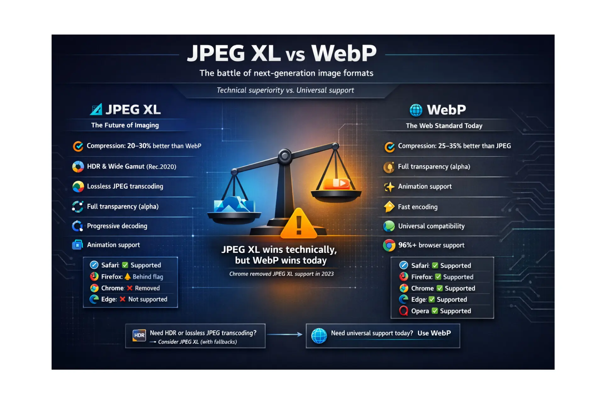 jpeg xl vs webp | Comprehensive comparison guide