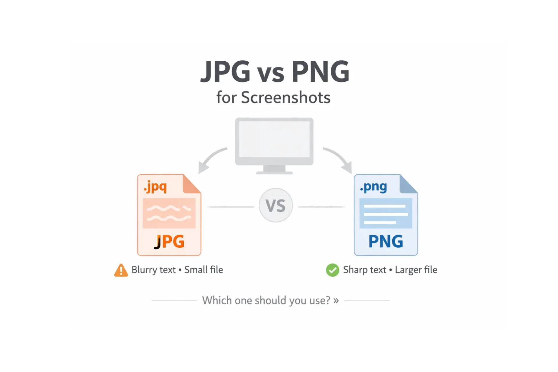 Difference between JPG and PNG screenshot | Full details